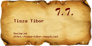 Tisza Tibor névjegykártya